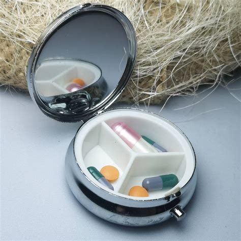 pretty metal pill box|cute pill box 7 day.